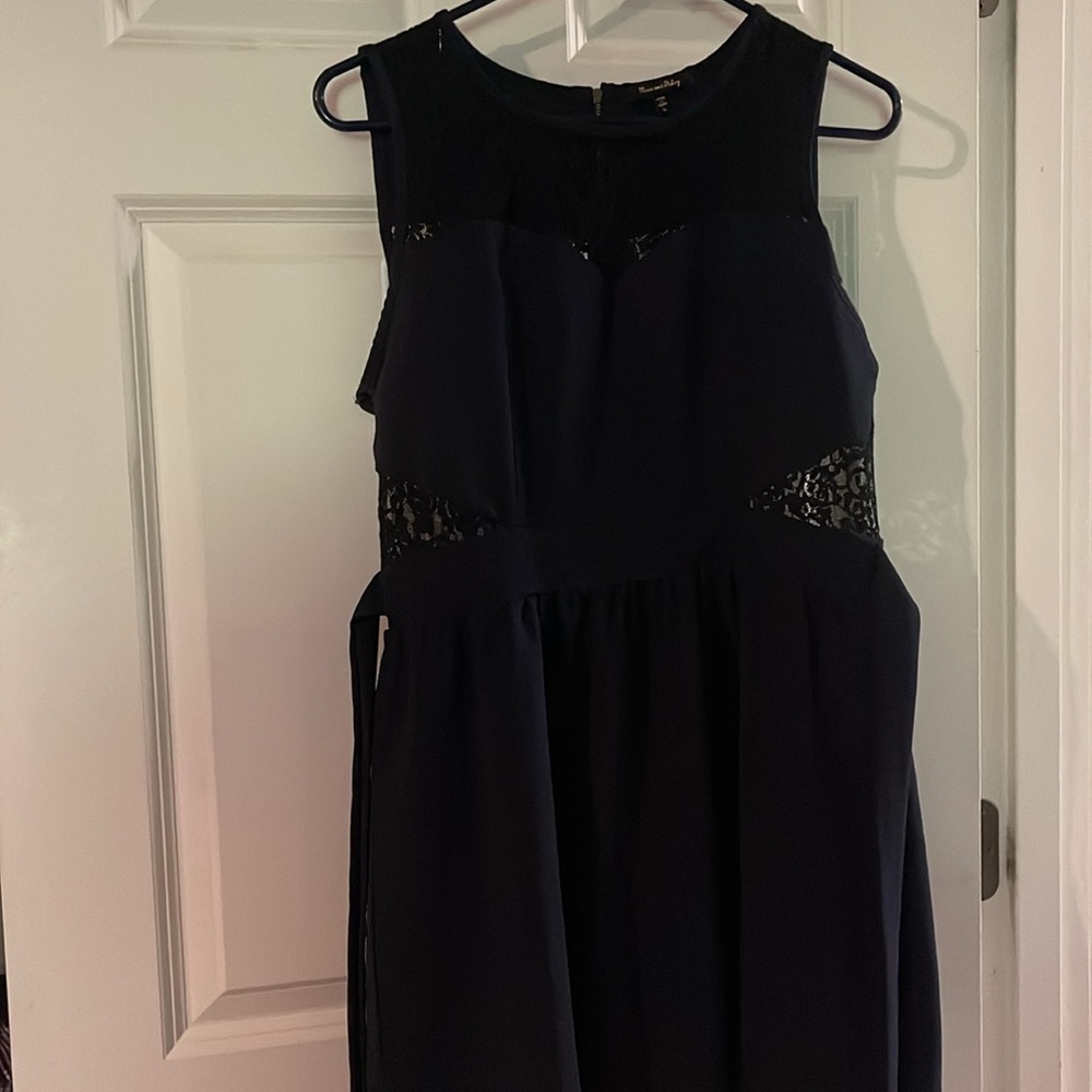 Beautiful navy with black cutout lace dress